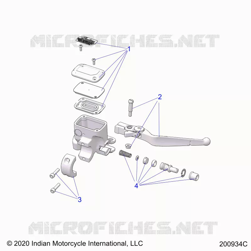 VORDERBREMSE, LEVER AND MASTER CYLINDER
