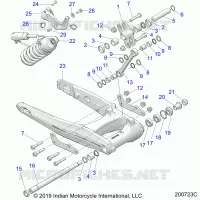 HINTERRADAUFHÃ„NGUNG ASM., SWING ARM AND SHOCK