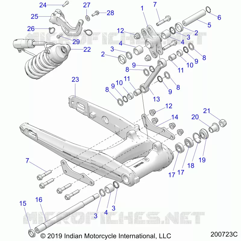 HINTERRADAUFHÃ„NGUNG ASM., SWING ARM AND SHOCK