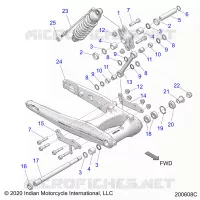 HINTERRADAUFHÃ„NGUNG ASM., SWING ARM AND SHOCK