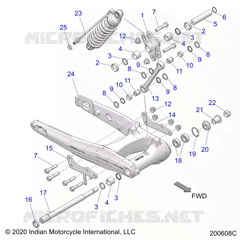 HINTERRADAUFHÃ„NGUNG ASM., SWING ARM AND SHOCK