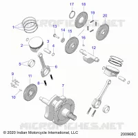 ENGINE, PISTON AND KURBELWELLE