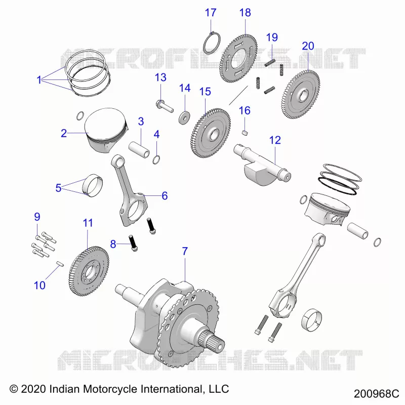 ENGINE, PISTON AND KURBELWELLE