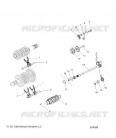 DRIVE TRAIN, SHIFT GABELN, RATCHET AND DRUM