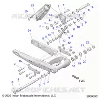 HINTERRADAUFHÃ„NGUNG ASM., SWING ARM AND SHOCK