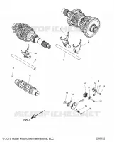 DRIVE TRAIN, SHIFT GABELN AND DRUM