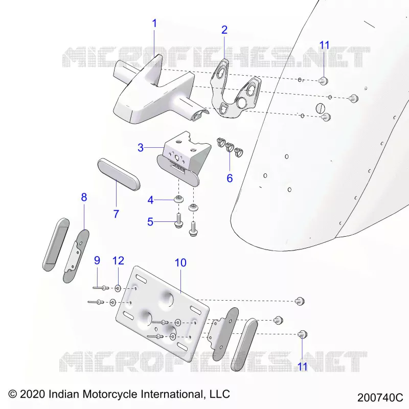 KENNZEICHENHALTER/REAR LIGHT HOUSING