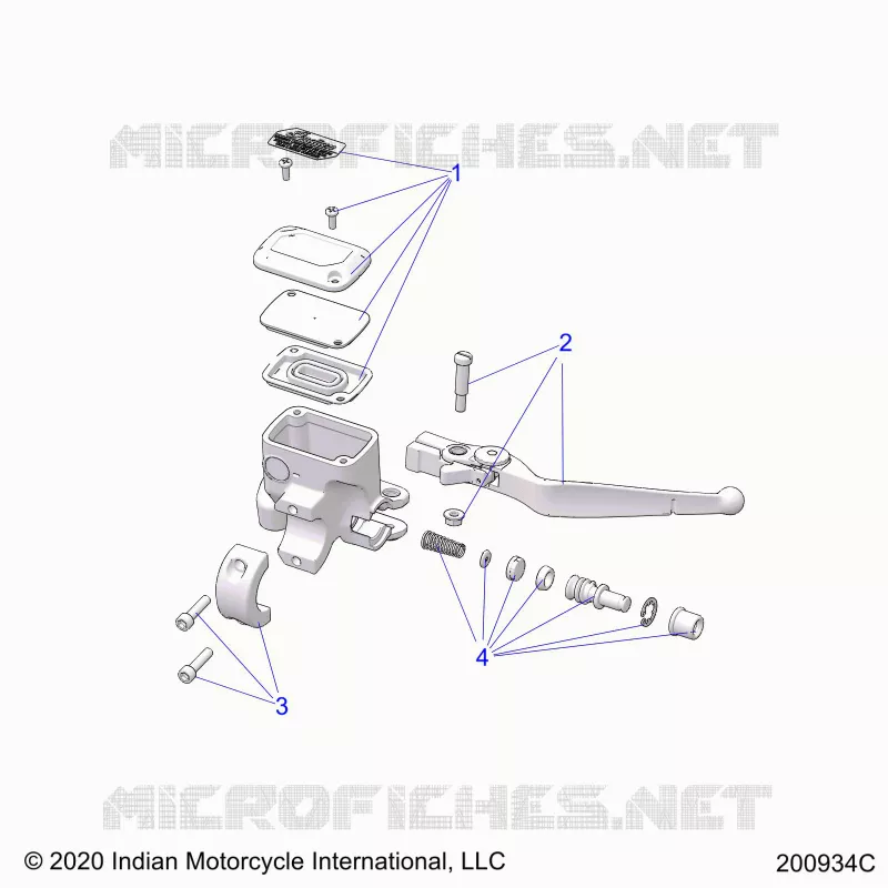 VORDERBREMSE, LEVER AND MASTER CYLINDER