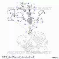 MOTOR, IGNITION, THERMOSTAT HOUSING ASM.