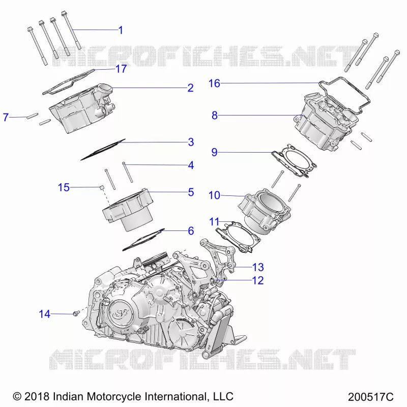 ENGINE, CYLINDER AND ZYLINDERKOPF MNTG.