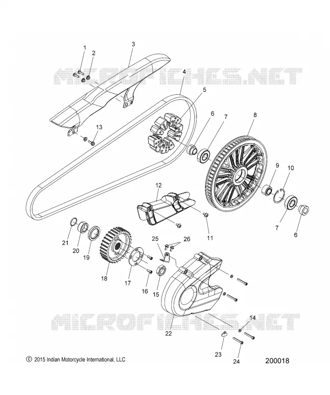 ANTRIEB, SPROCKETS, GUARDS AND BELT