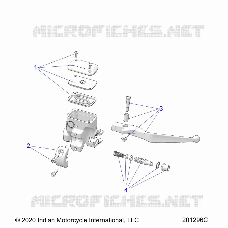 VORDERBREMSE, LEVER AND MASTER CYLINDER