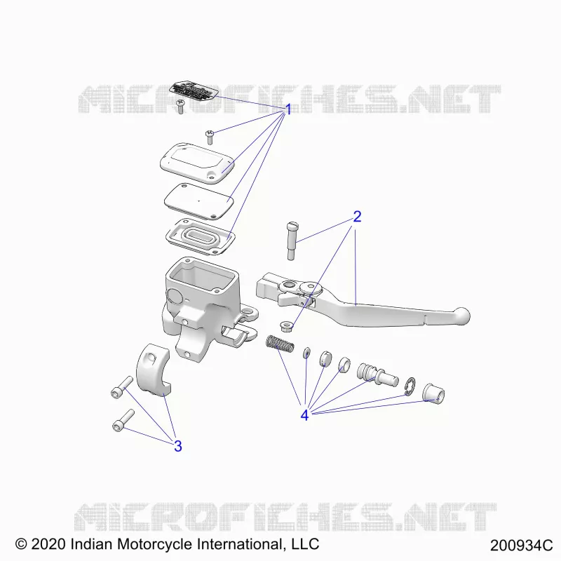 VORDERBREMSE, LEVER AND MASTER CYLINDER