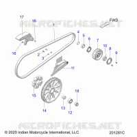 ANTRIEB, DRIVE SPROCKET, BELT AND GUARD