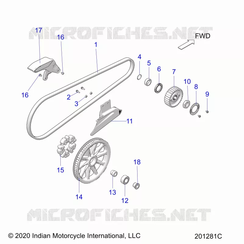 ANTRIEB, DRIVE SPROCKET, BELT AND GUARD