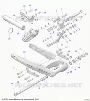 HINTERRADAUFHÃ„NGUNG ASM., SWING ARM AND SHOCK (E-PRELOAD)