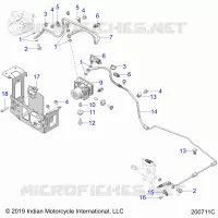 BREMSES, BREMSE LINE, REAR, AND ABS MODULE ASM.