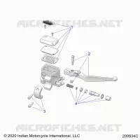 VORDERBREMSE, LEVER AND MASTER CYLINDER