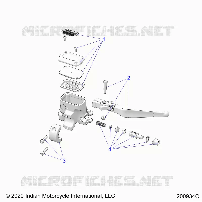 VORDERBREMSE, LEVER AND MASTER CYLINDER