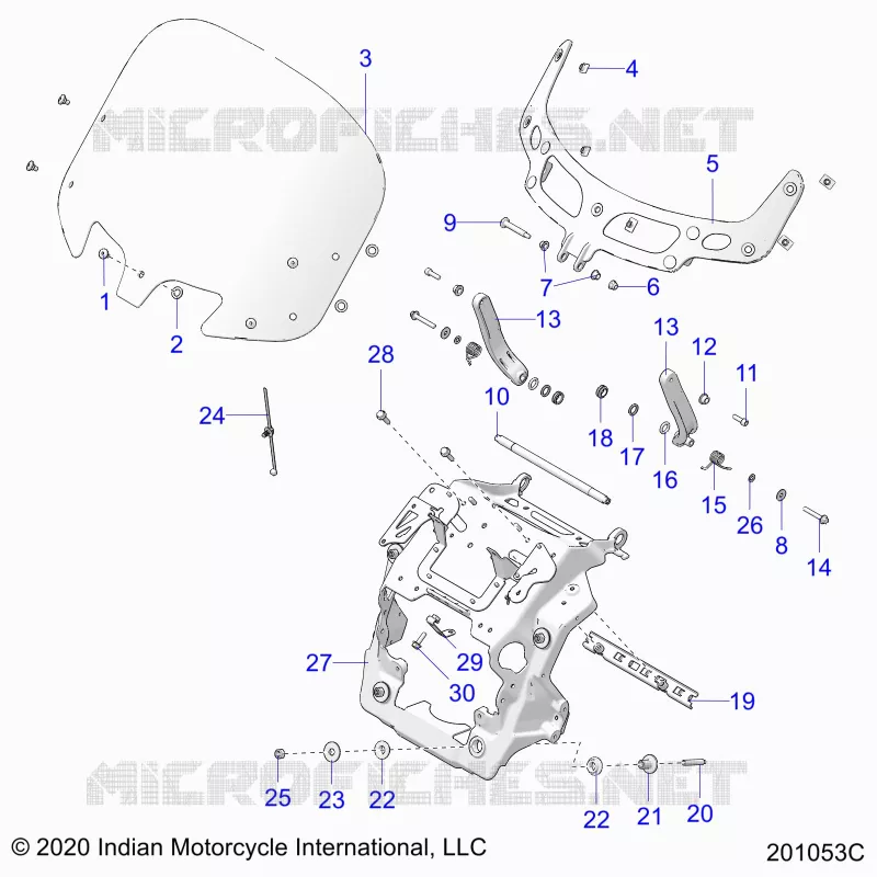 FAIRING ASM, WINDSHIELD MOUNT