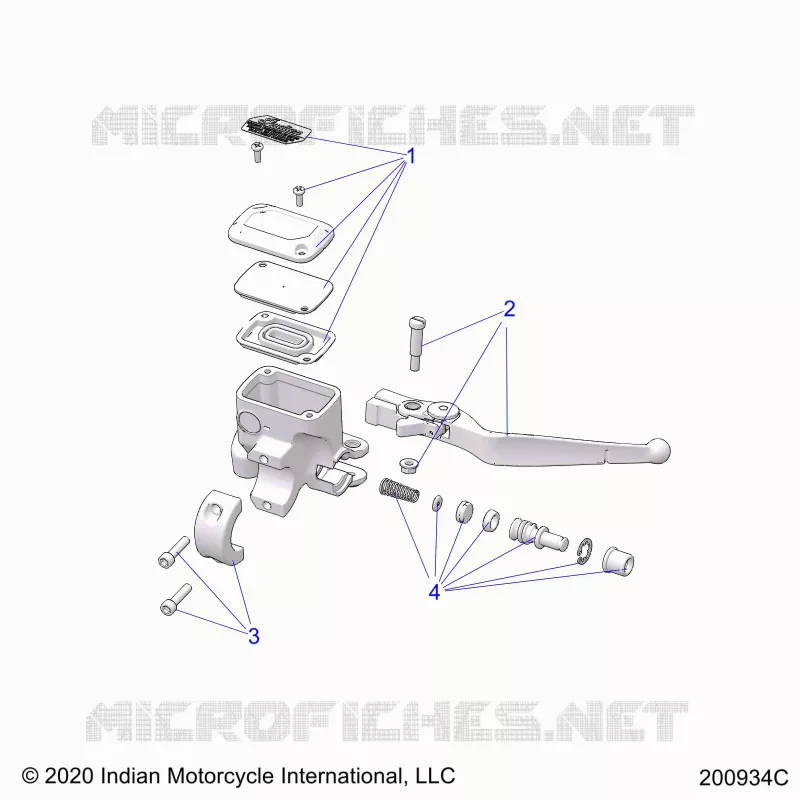 VORDERBREMSE, LEVER AND MASTER CYLINDER