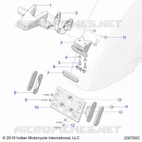 BODY, TAILLIGHT, LICENSE PLATE BRACKET