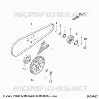 ANTRIEB, DRIVE SPROCKET, BELT AND GUARD