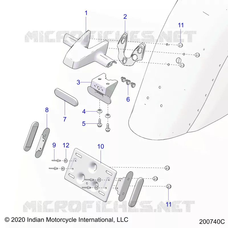 KENNZEICHENHALTER/REAR LIGHT HOUSING