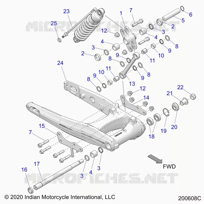 HINTERRADAUFHÃ„NGUNG ASM., SWING ARM AND SHOCK