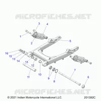 HINTERRADAUFHÃ„NGUNG ASM., SWING ARM AND SHOCKS