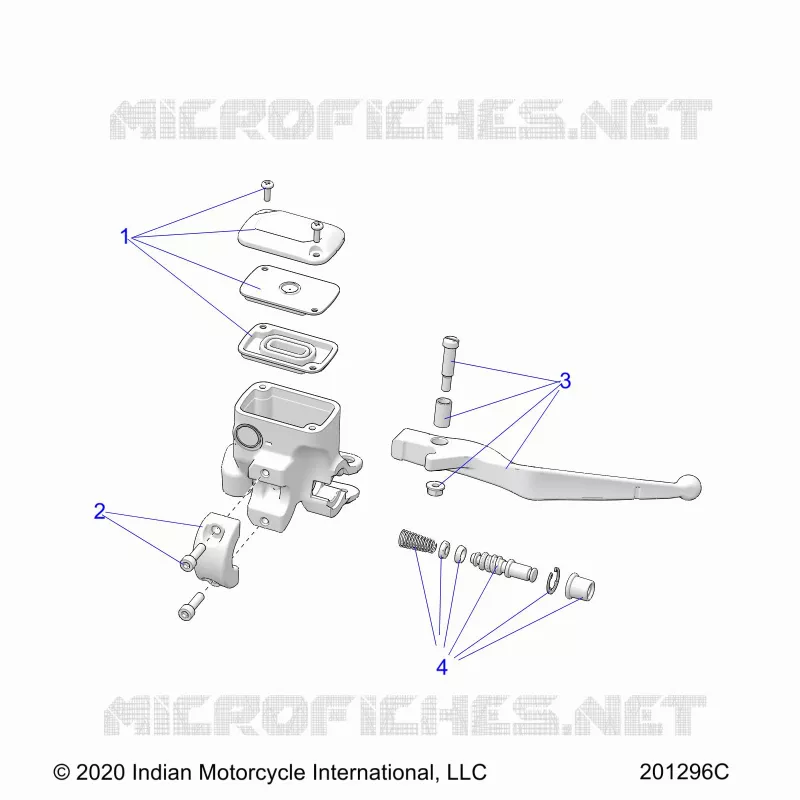 VORDERBREMSE, LEVER AND MASTER CYLINDER