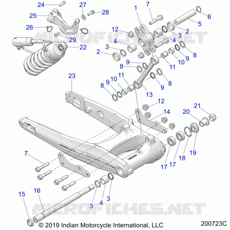 HINTERRADAUFHÃ„NGUNG ASM., SWING ARM AND SHOCK