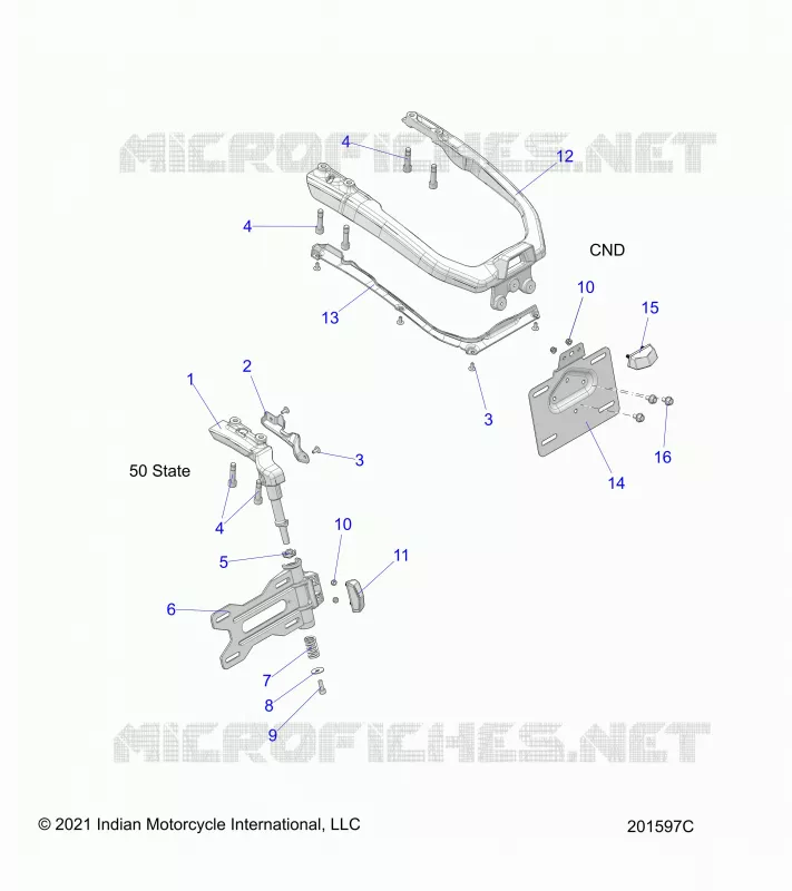 CHASSIS, LICENSE PLATE HOLDER