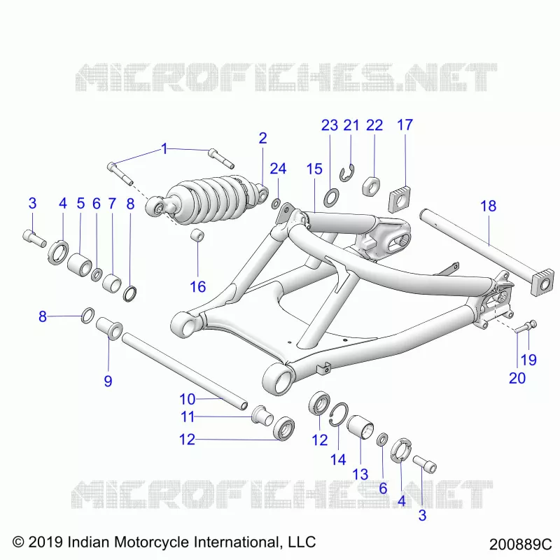 SUSPENSION,REAR SWING ARM/SCHOCK