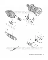 DRIVE TRAIN, SHIFT GABELN AND DRUM