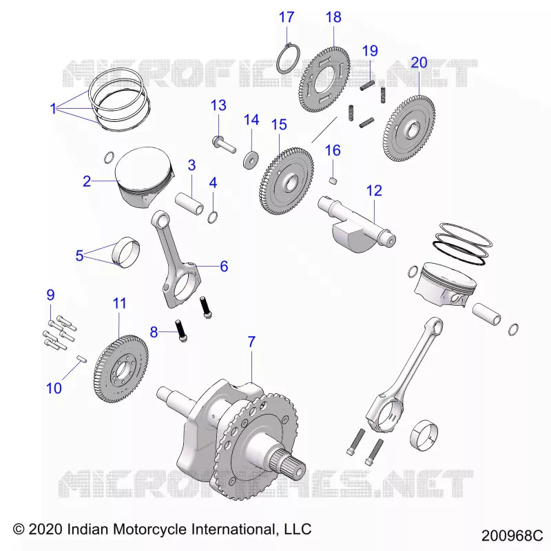 ENGINE, PISTON AND KURBELWELLE