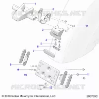 BODY, TAILLIGHT, LICENSE PLATE BRACKET