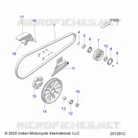 ANTRIEB, DRIVE SPROCKET, BELT AND GUARD