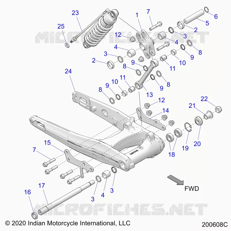 HINTERRADAUFHÃ„NGUNG ASM., SWING ARM AND SHOCK